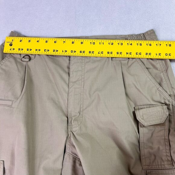 511 Tactical Pants Mens 36 Beige Cargo Paratrooper Gorpcore Straight Leg Ripstop - Picture 8 of 14